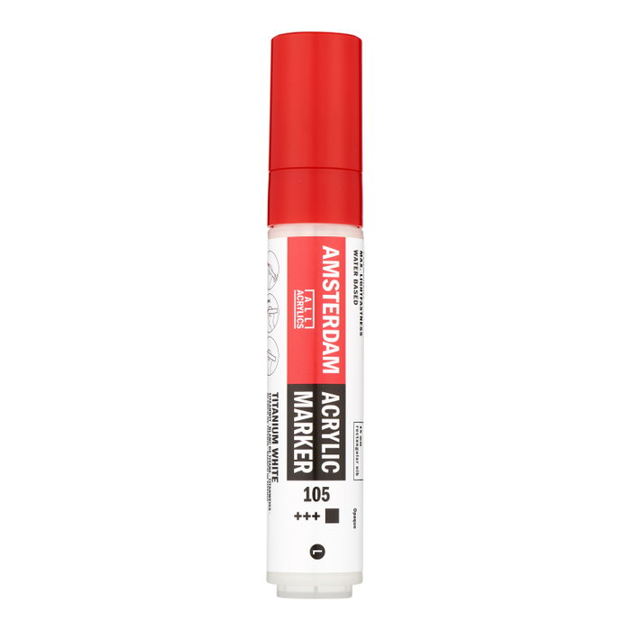 Amsterdam Marqueur Acrílica 15 mm Blanc de Titane 105 Amsterdam Marqueur Acrílica 15 mm Blanc de Titane 105